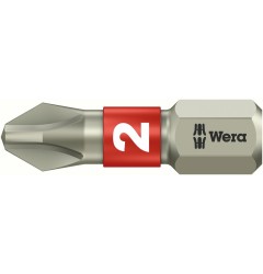 WE-071011 — Бита крестовая Phillips из нержавеющей стали WERA 3851/1 TS, PH 2 x 25 mm