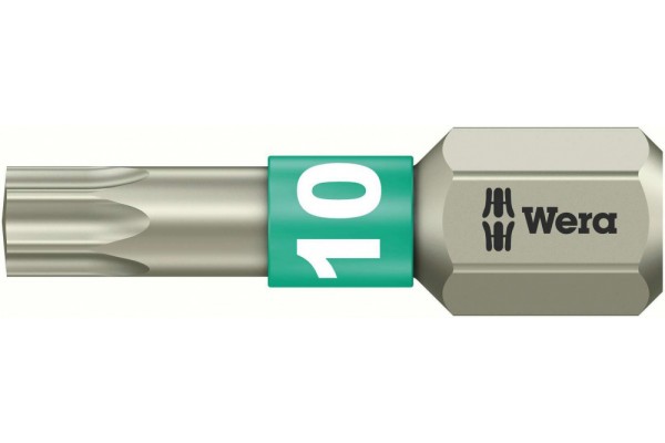 фото WE-071032 — Бита TORX из нержавеющей стали с зоной кручения Torsion WERA 3867/1 TS, TX 10 x 25 mm(WE-071032), WERA