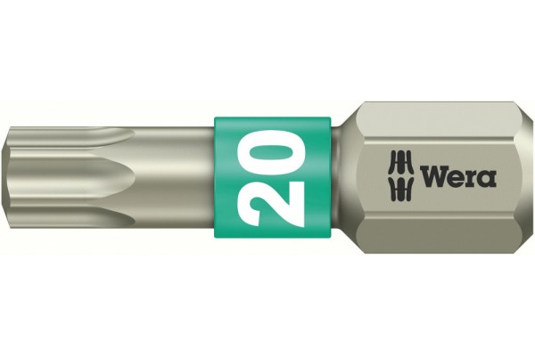 фото WE-071034 — Бита TORX из нержавеющей стали с зоной кручения Torsion WERA 3867/1 TS, TX 20 x 25 mm(WE-071034), WERA