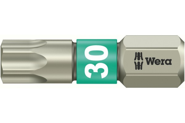 фото WE-071037 — Бита TORX из нержавеющей стали с зоной кручения Torsion WERA 3867/1 TS, TX 30 x 25 mm(WE-071037), WERA