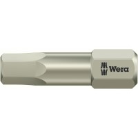 WE-071065 — Бита шестигранная Hex-Plus из нержавеющей стали WERA 3840/1 TS, 3/16 дюйм x 25 mm
