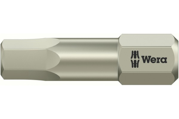 фото WE-071065 — Бита шестигранная Hex-Plus из нержавеющей стали WERA 3840/1 TS, 3/16 дюйм x 25 mm(WE-071065), WERA