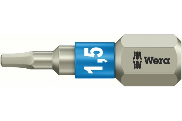 фото WE-071070 — Бита шестигранная Hex-Plus из нержавеющей стали WERA 3840/1 TS, 1.5 x 25 mm(WE-071070), WERA