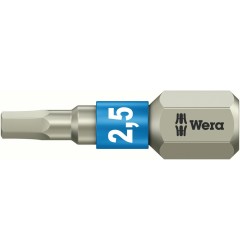 WE-071072 — Бита шестигранная Hex-Plus из нержавеющей стали WERA 3840/1 TS, 2.5 x 25 mm