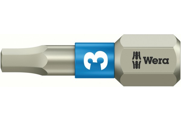 фото WE-071073 — Бита шестигранная Hex-Plus из нержавеющей стали WERA 3840/1 TS, 3.0 x 25 mm(WE-071073), WERA