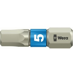 WE-071075 — Бита шестигранная Hex-Plus из нержавеющей стали WERA 3840/1 TS, 5.0 x 25 mm