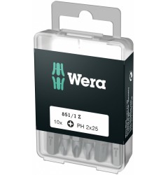 WE-072401 — Набор бит WERA 851/1 Z DIY, PH 2 x 25 mm (10 шт.)