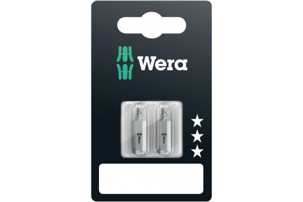 фото WE-073304 — Набор бит в блистерной упаковке WERA 851/1 Z SB PH1, 2 x PH 1 x 25 mm(WE-073304), WERA