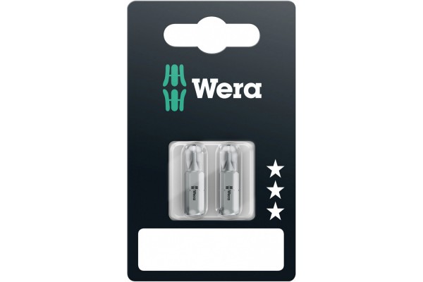 фото WE-073306 — Набор бит в блистерной упаковке WERA 851/1 Z SB PH3, 2 x PH 3 x 25 mm(WE-073306), WERA