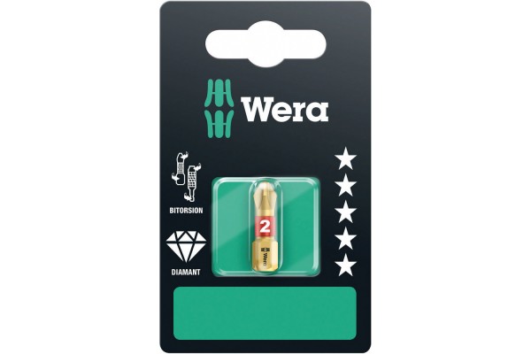фото WE-073333 — Бита в блистерной упаковке WERA 851/1 BDC SB PH2, PH 2 x 25 mm(WE-073333), WERA