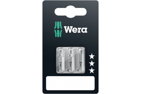 фото WE-073376 — Биты в блистерной упаковке WERA 867/1 SB TORX Насадки, TX 25 und 30 und 40 x 25 mm(WE-073376), WERA