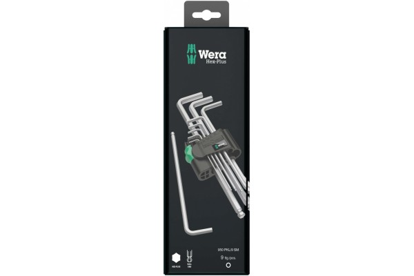 фото WE-073391 — Набор шестигранных ключей WERA 950 PKL/9 SB, 9 предметов(WE-073391), WERA
