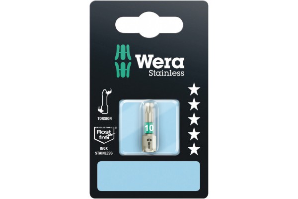 фото WE-073620 — Биты WERA 3867/1 TS SB TORX®, нержавеющая сталь(WE-073620), WERA