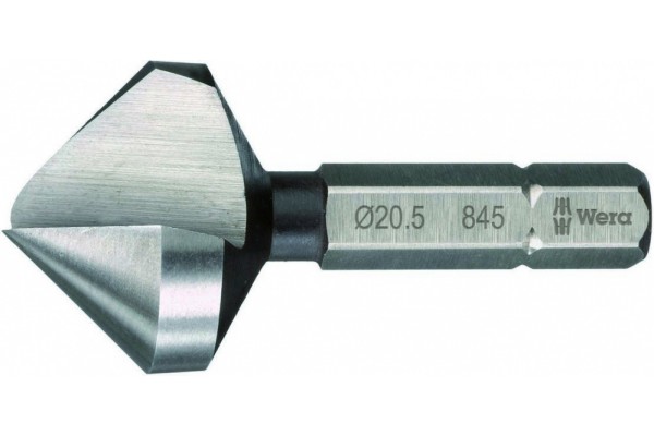 фото WE-104665 — Зенкер конический с одной канавкой WERA 845, 90°, 20.5 mm(WE-104665), WERA