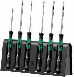 WE-118152 — Набор отвёрток для электроники WERA 2035/6 B , шлиц и Phillips 6 предметов