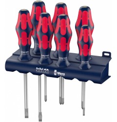WE-227700 — Набор отвёрток WERA Набор из 7 отвёрток Kraftform Plus Lasertip с подставкой, Red Bull Racing