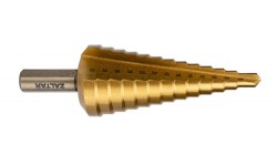 фото Сверло ступенчатое, HSS TiN, Gr.3, Ø6-30 мм, прямая канавка, трёхплоскостной хвостовик (ZA-05348])