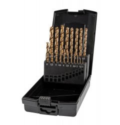 Набор свёрл по металлу, индустриальных, 19 пр.,Ø1.0-10.0 мм x 0.5, DIN 338, HSS-E Co5, Тип VA, 5xD