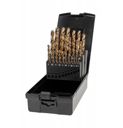 Набор свёрл по металлу, индустриальных, 25 пр.,Ø1.0-13.0 мм x 0.5, DIN 338, HSS-E Co5, Тип VA, 5xD