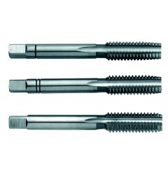 Набор метчиков ручных No 1100 HSS DIN 352, 3 предмета, Nr.1/Nr.2/Nr.3, BSW 1 1/8" x 7 резьба Уитворта BS 84, для сквозных и слепых отв.