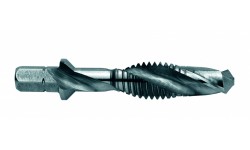 Бита-метчик комбинированный No 2010K HSS, M4 x 0.7, ISO DIN 13, хвостовик шестигранный 1/4" для сверления, нарезания резьбы, снятия заусенцев