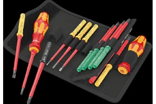 фото Kraftform Kompakt VDE 17 Universal 1 Tool Finder Набор насадок с 2 отвёртками-битодержателями, 17 пр.(WE-006611), WERA
