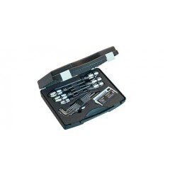 Набор бит и отвёрток из нержавеющей стали в футляре в чемодане