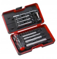 Набор бит SL/PH/Tx/PZ и головок M-TEC c рукояткой SMART в кейсе, 20 шт Felo 06082006