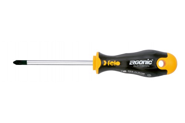 фото Отвертка Ergonic  крестовая PH 2X100 Felo 40220310(40220310), FELO