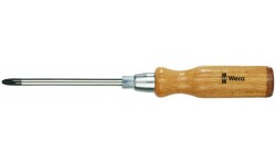 фото WE-018355 — Отвёртка WERA 935 SPH с деревянной ручкой, крестовая Phillips, вспомогательный шестигранник, PH 4 x 200 mm (WE-018355])