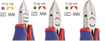 KNIPEX, KN-7722130, Кусачки диагональные для электроники 77 22 130