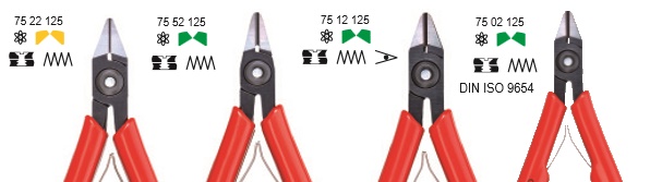 KNIPEX, KN-7552125, Кусачки диагональные для электроники 75 52 125