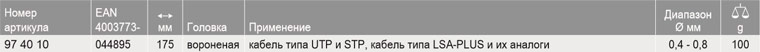 KNIPEX, KN-974010, Инструмент для укладки кабелей 97 40 10
